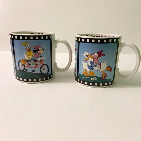 Vintage 1988 Applause Donald Duck  Minnie Mouse Set of 2 Mugs Made In Korea - Picture 2 of 11